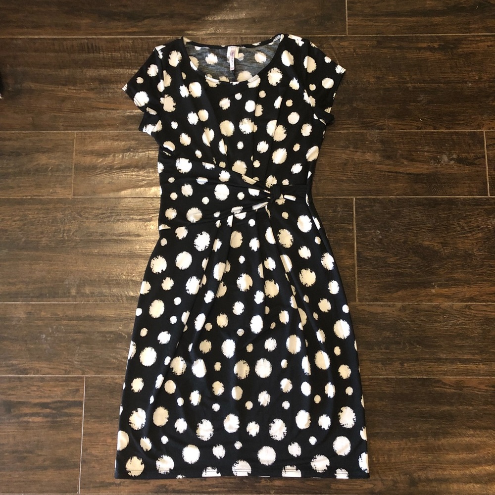 NEW Patterned Draped Dress